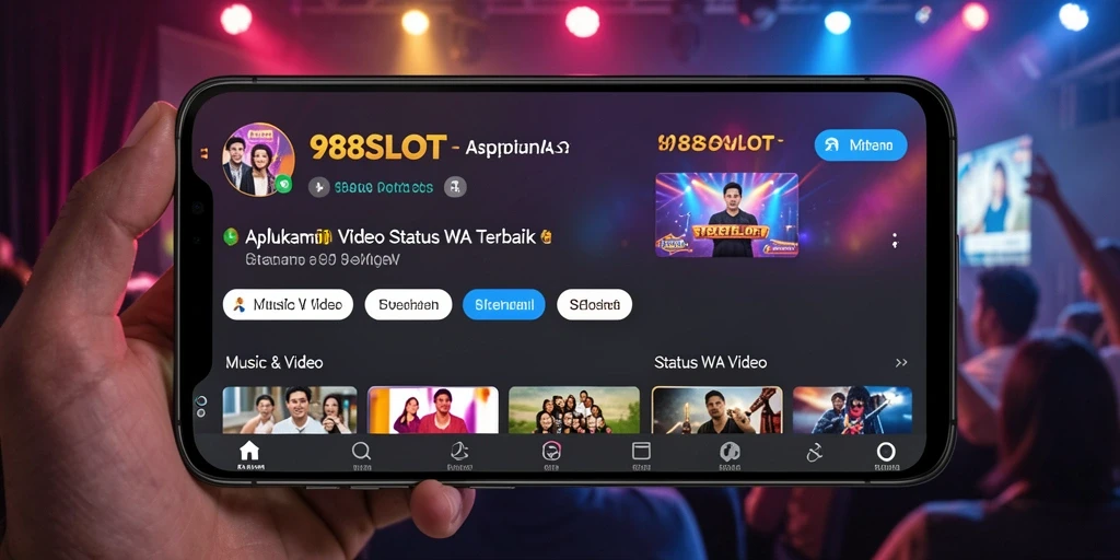 Antarmuka 988SLOT menampilkan berbagai koleksi video Status WA terkini.