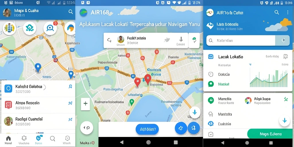 Antarmuka utama AIR168 menampilkan lokasi pengguna dengan jelas dan akurat.