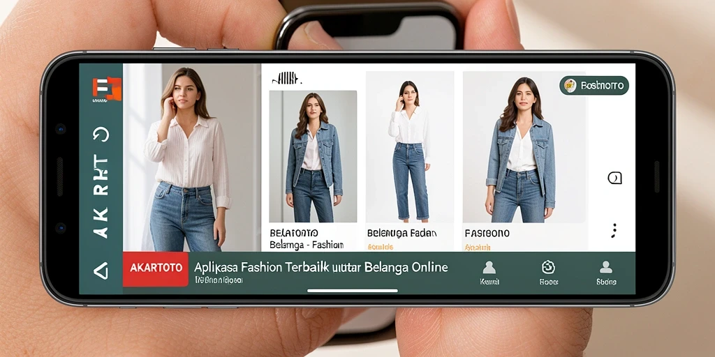 Tampilan antarmuka AKARTOTO yang menarik untuk belanja fashion.