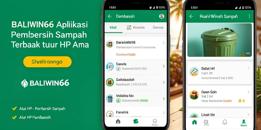 Antarmuka BALIWIN66 yang bersih dan user-friendly untuk pembersihan sampah.