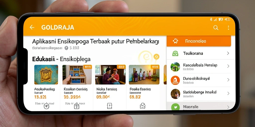 Tampilan antarmuka aplikasi GOLDRAJA yang modern dan informatif.