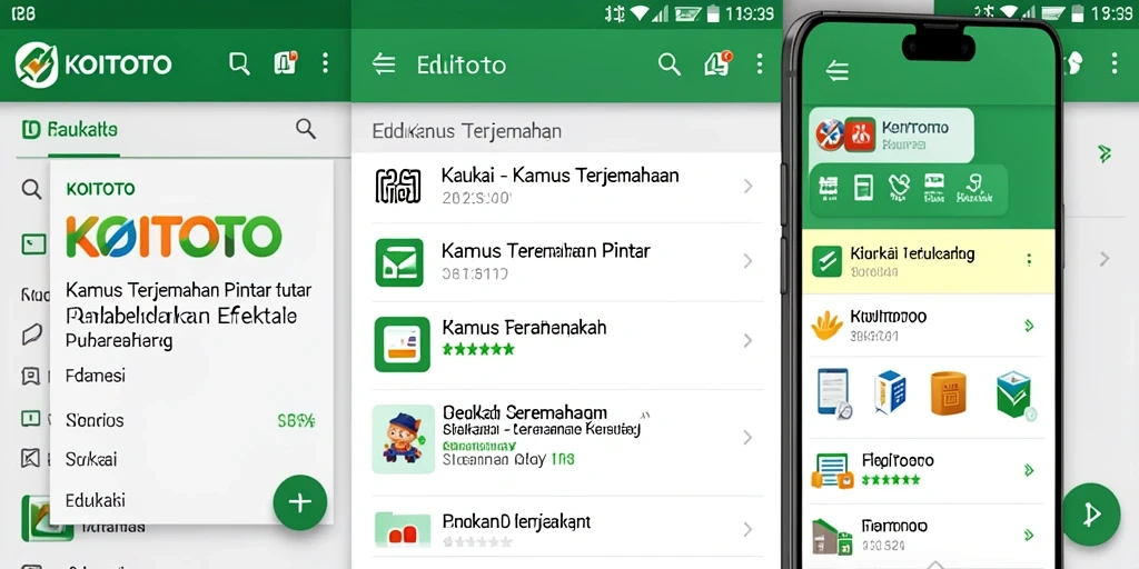 Tampilan antarmuka pengguna KOITOTO yang modern dan intuitif.