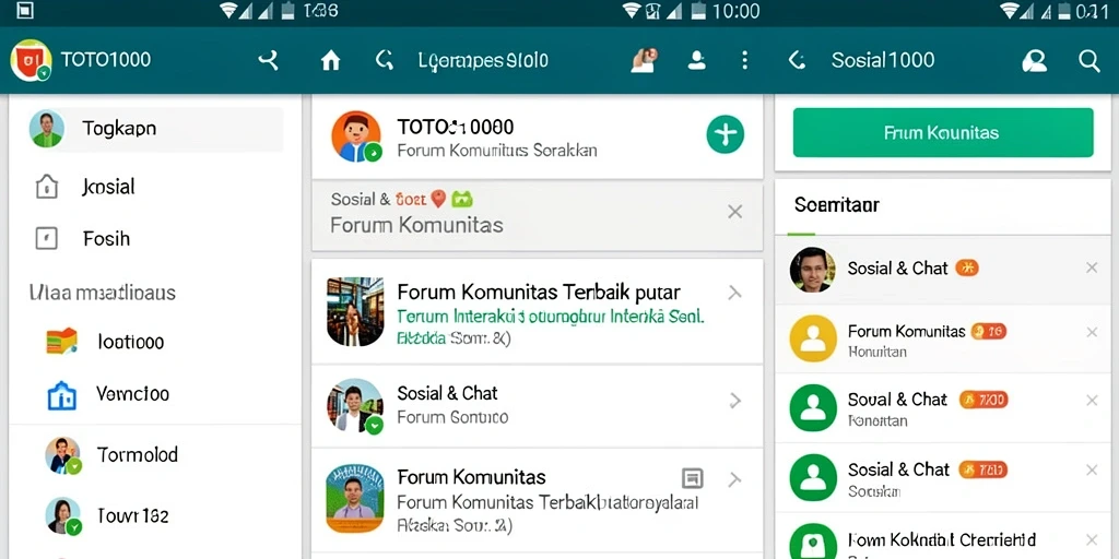 Tampilan antarmuka TOTO1000 dengan fitur diskusi komunitas yang menarik.