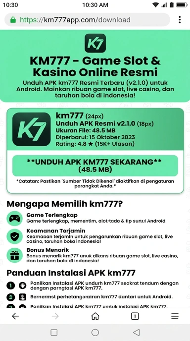 Unduh dan Instal APK km777 untuk Android di Indonesia